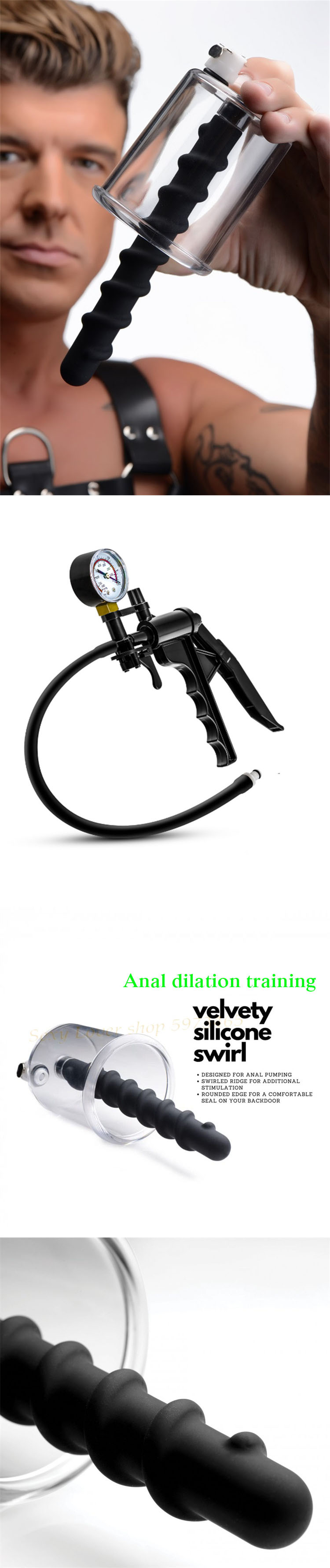 Manual Rosebud Pump Vacuum Sucking Massage Prostate Stimulator Anal Pump For Man Women Buttblug Masturbator Adult Sex Product18 