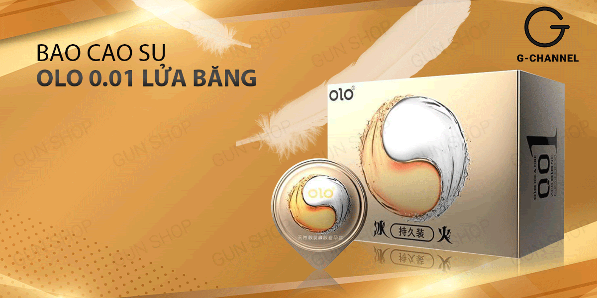 Bao cao su OLO 0.01 Lửa Băng - Siêu mỏng, kéo dài thời gian - Hộp 10 cái