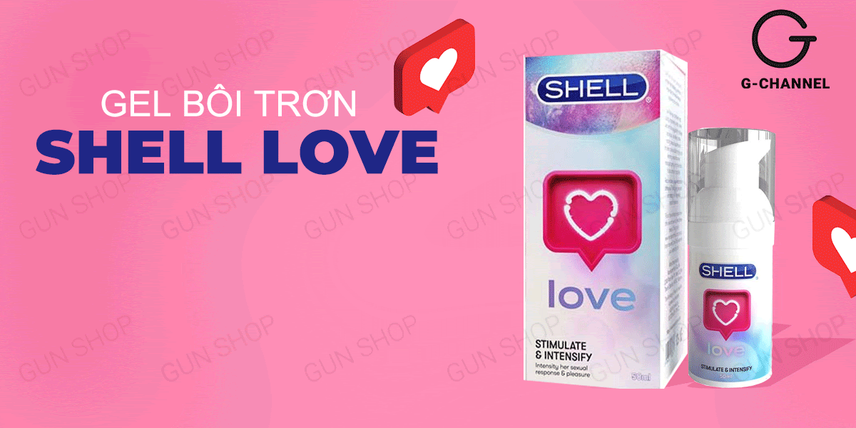 Gel bôi trơn Shell Love 50ml collagen tự nhiên se khít tăng khoái cảm