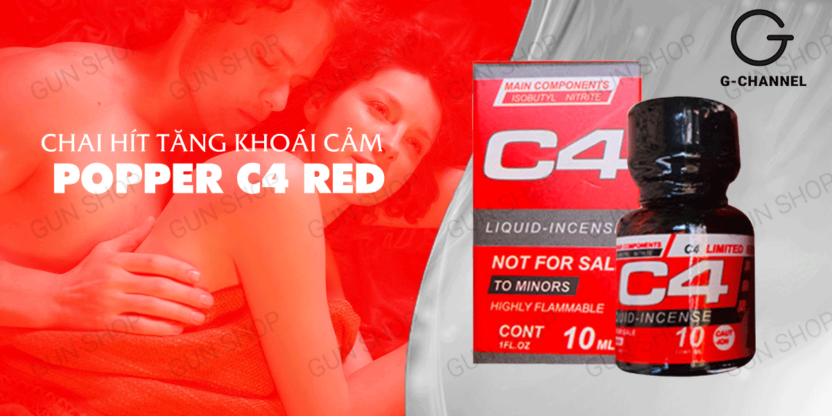 Đại lý Popper C4 Red 10ml chính hãng Mỹ USA PWD nhập khẩu