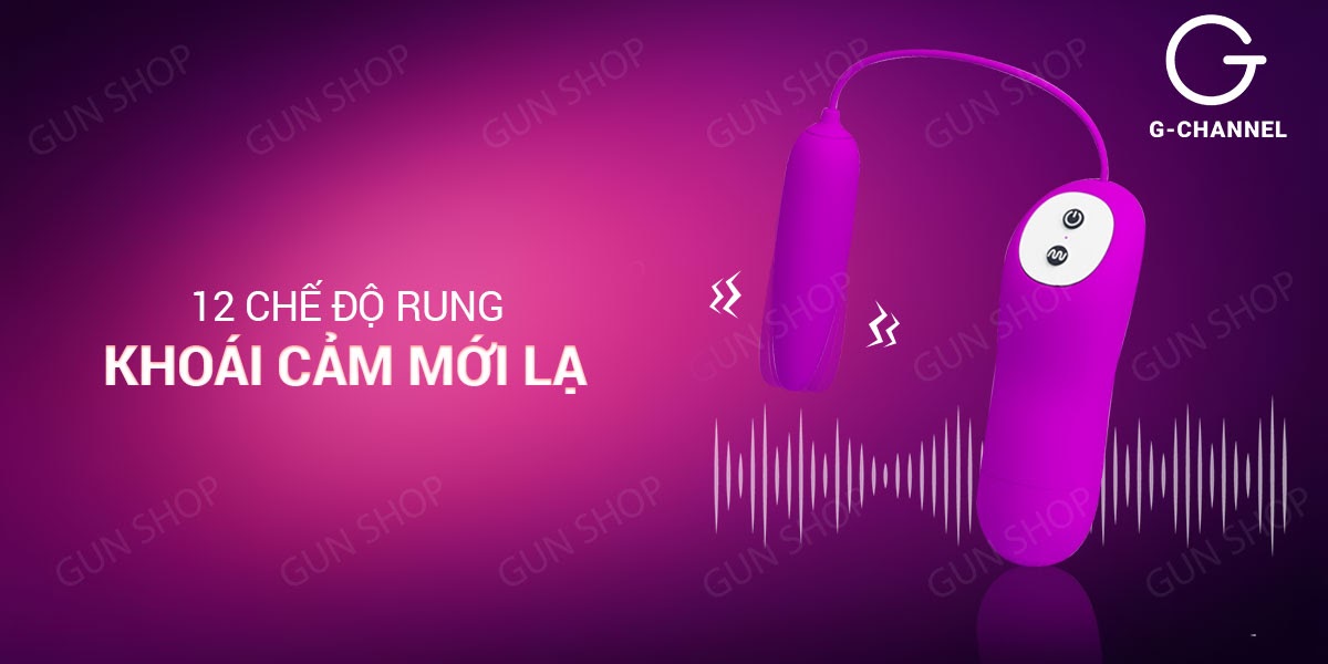 Trứng rung 1 đầu Pretty Love Harriet 12 chế độ rung pin sạc