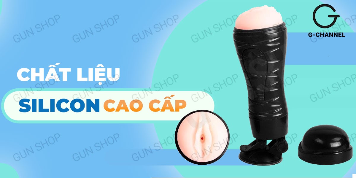 Âm đạo giả dính tường Crazy Bull White Flora 12 tần số rung sạc