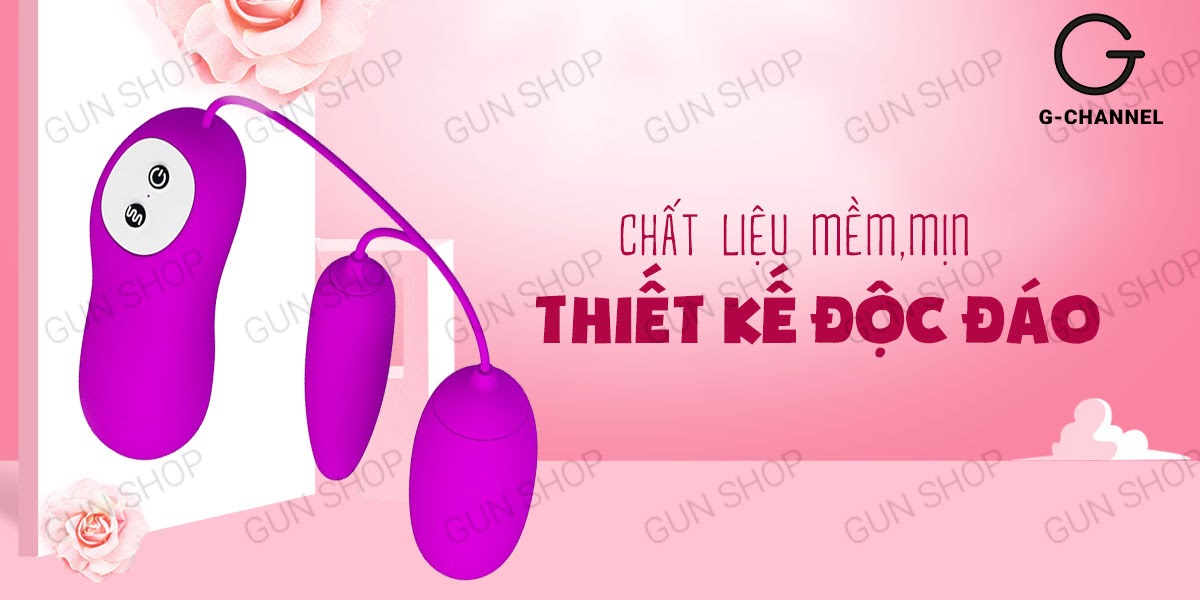 Trứng rung Pretty Love Irma 2 đầu 12 chế độ rung pin an toàn dành cho nữ
