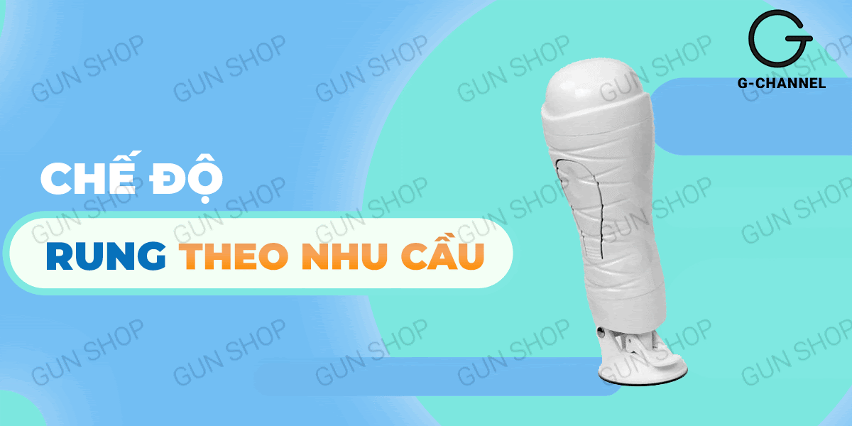 Âm đạo giả dính tường Crazy Bull White Flora 12 tần số rung sạc