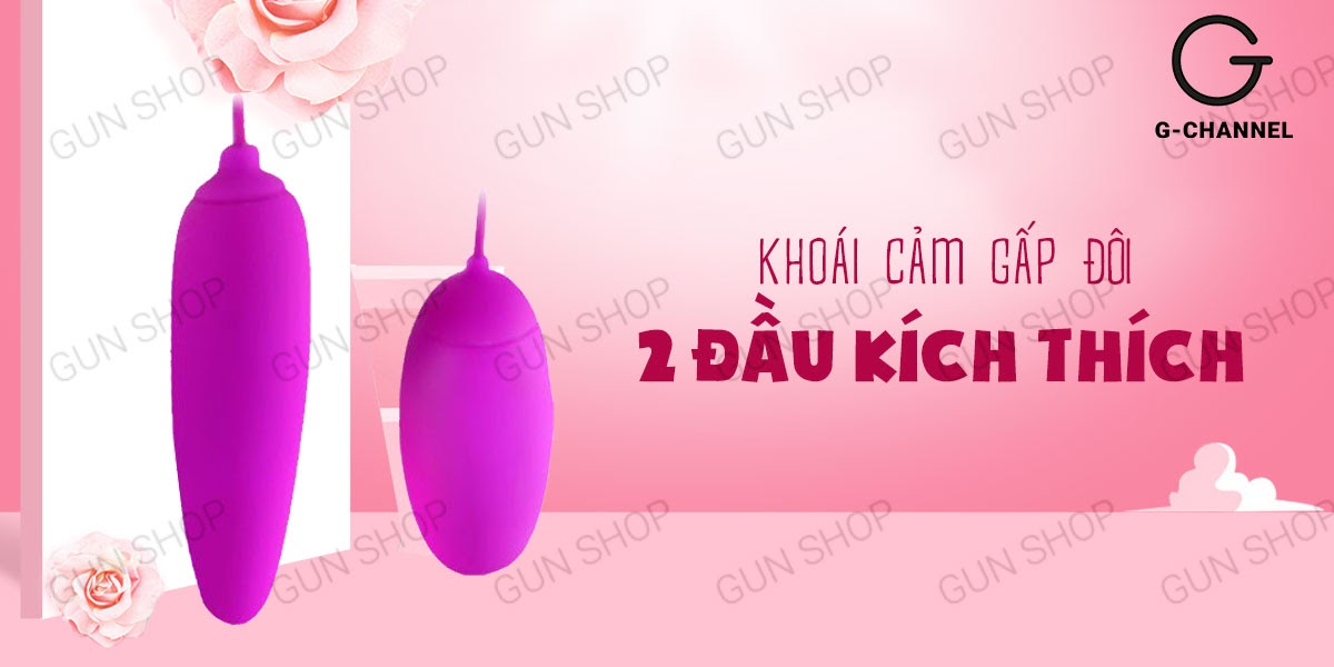 Trứng rung Pretty Love Irma 2 đầu 12 chế độ rung pin an toàn dành cho nữ