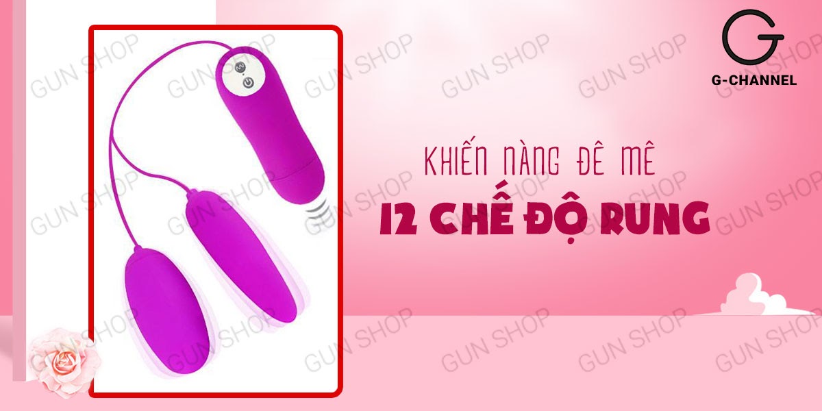 Trứng rung Pretty Love Irma 2 đầu 12 chế độ rung pin an toàn dành cho nữ