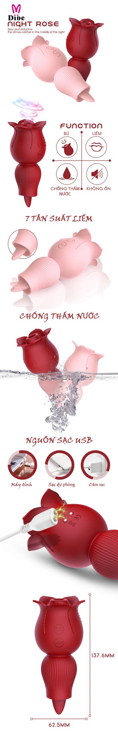 Bông hồng 2 đầu mút liếm siêu phê Dibe Nhật bản kích thích