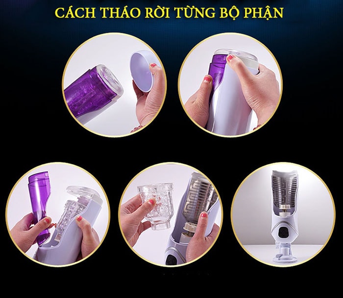 Máy âm đạo LC EasyLove xoay thụt rung bú mút tự động