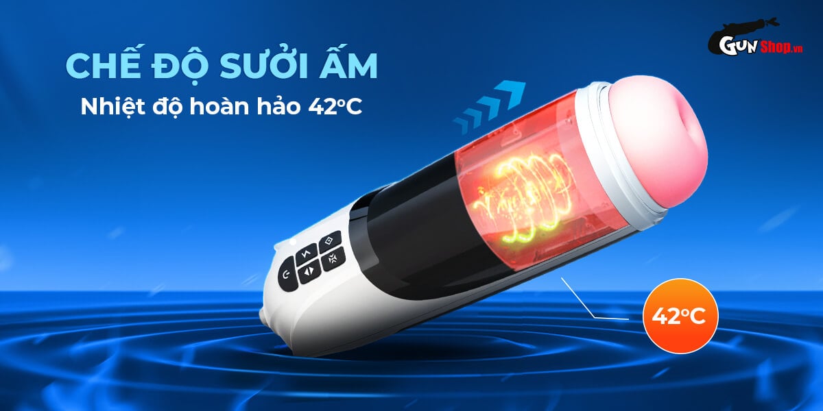 Âm đạo giả AierLe đa năng rung thụt sưởi ấm cực mạnh cho nam
