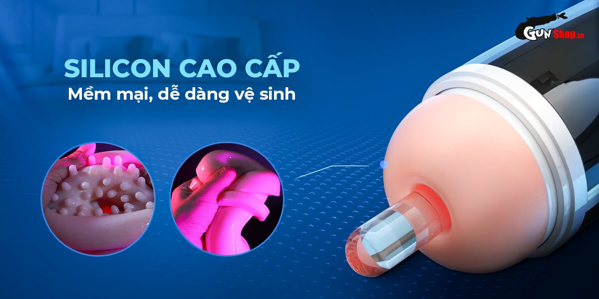 Âm đạo giả AierLe đa năng rung thụt sưởi ấm cực mạnh cho nam