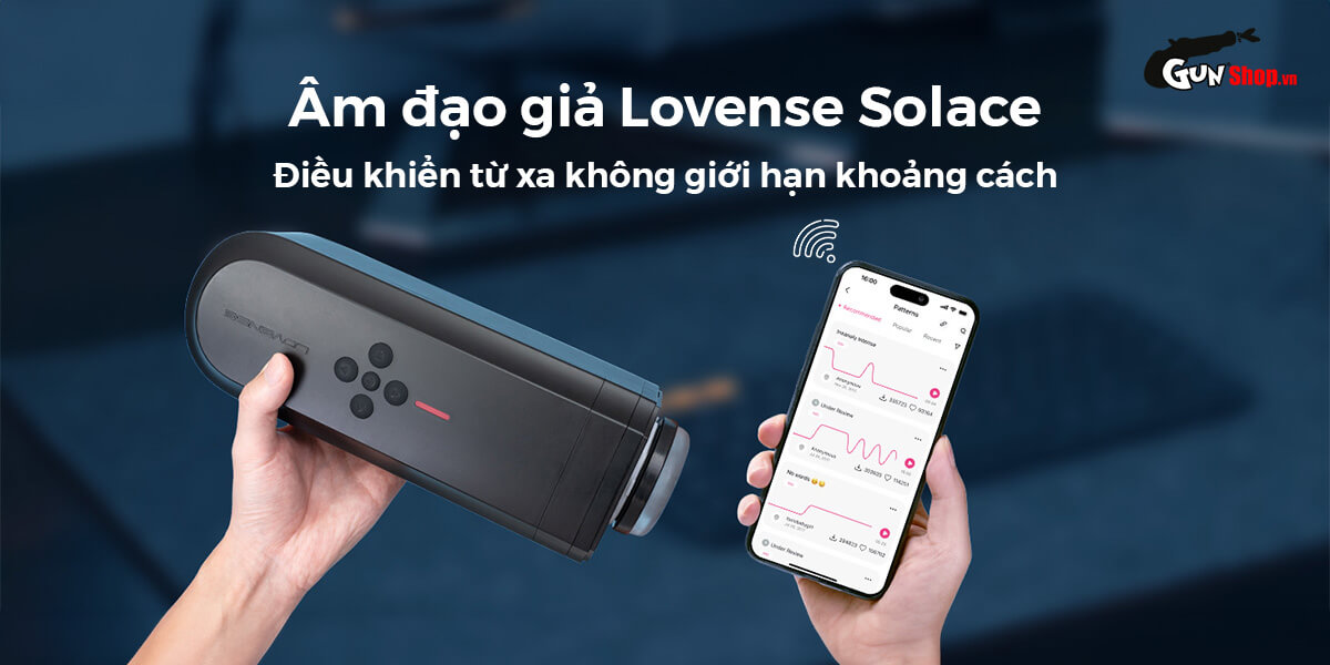 Âm đạo giả đa năng Lovense Solace rung mạnh cao cấp điều khiển app