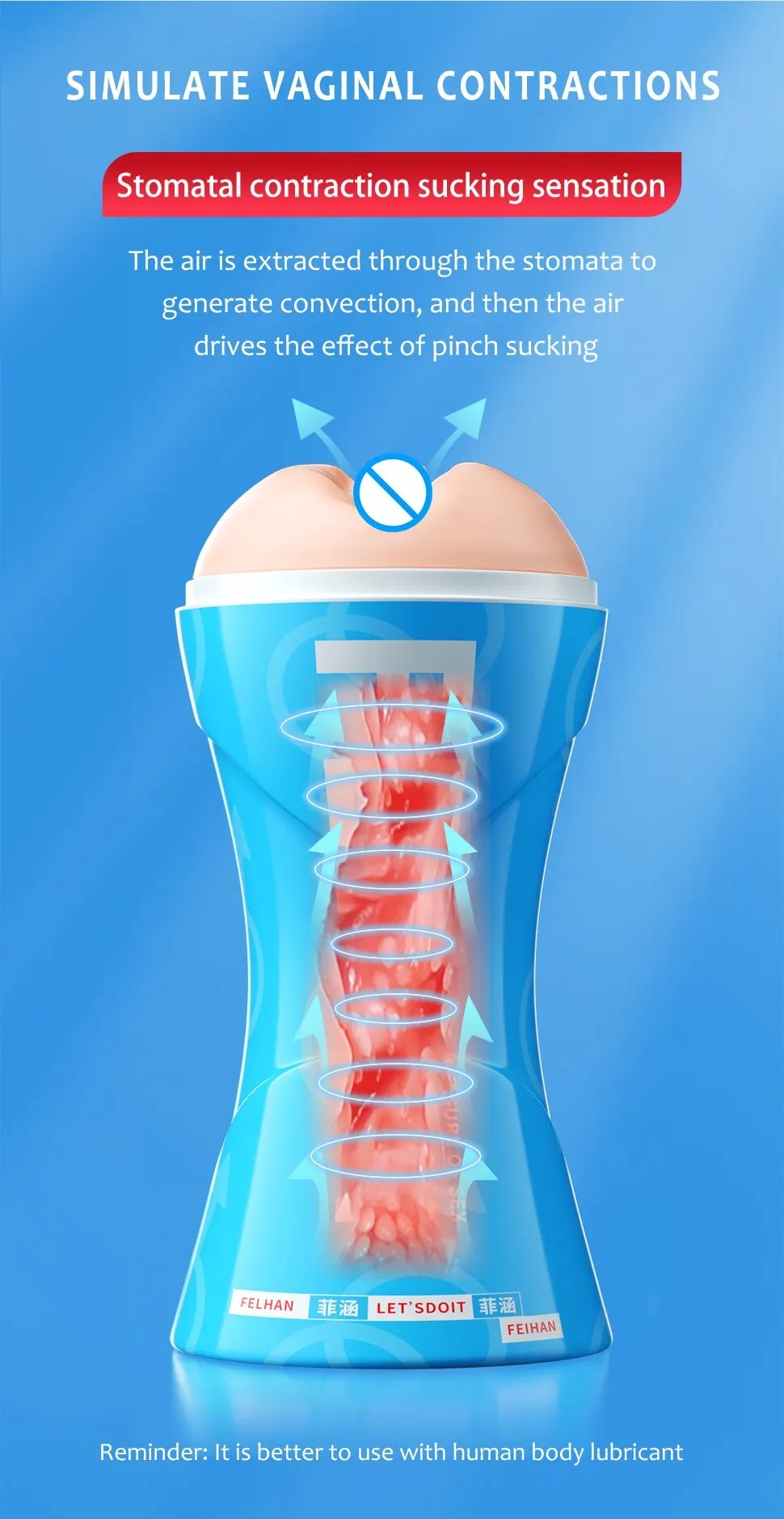 Âm đạo giả FeiHan Vacuum Cup tự sướng hút chân không