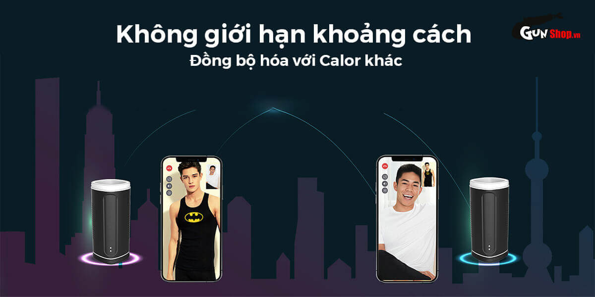 Âm đạo giả Lovense Calor điều khiển app rung nén tỏa nhiệt