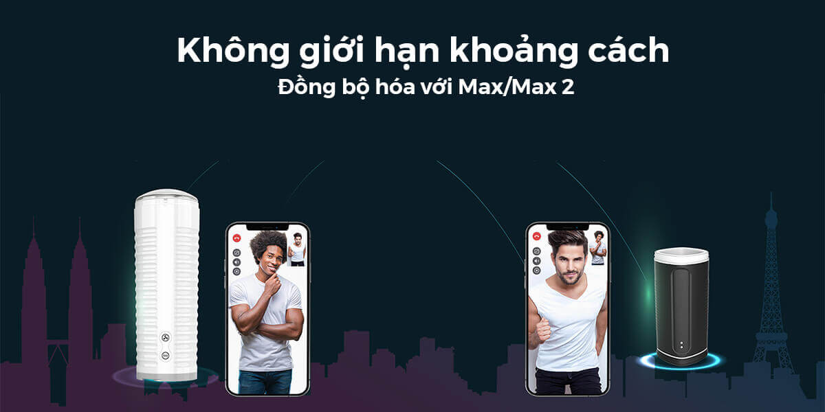 Âm đạo giả Lovense Calor điều khiển app rung nén tỏa nhiệt