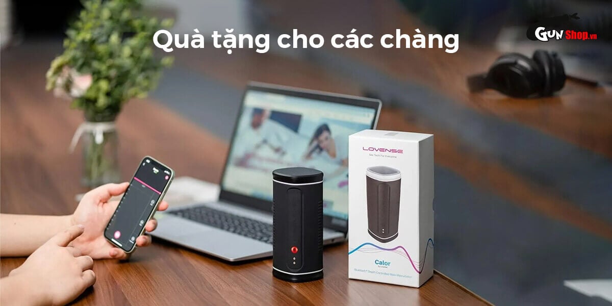 Âm đạo giả Lovense Calor điều khiển app rung nén tỏa nhiệt