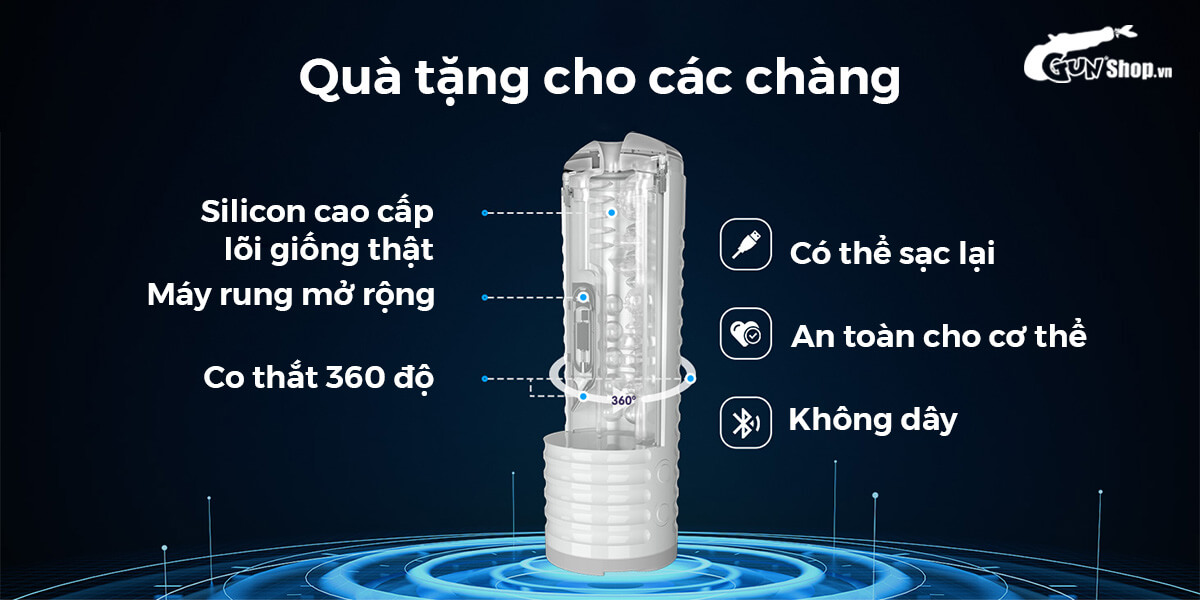 Âm đạo giả đa năng Lovense Max 2 rung co bóp điều khiển bằng điện thoại