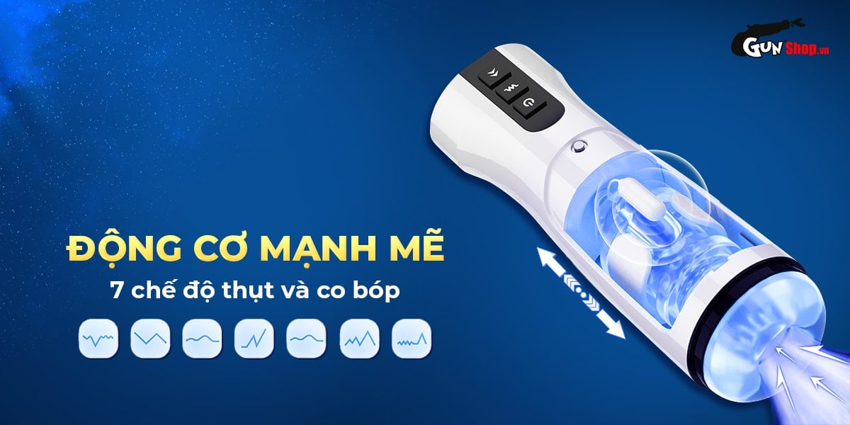 Âm đạo giả AierLe Space Warrior 2 rung thụt co bóp làm ấm