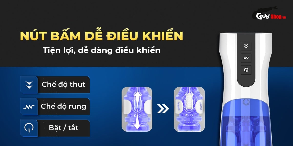 Âm đạo giả AierLe Space Warrior 2 rung thụt co bóp làm ấm
