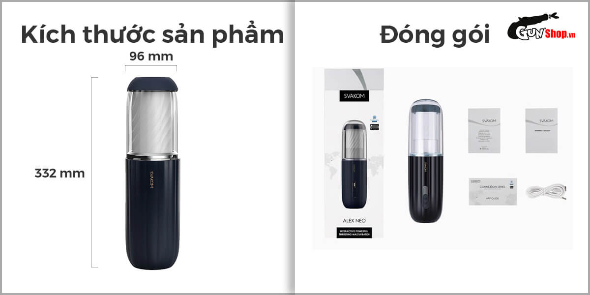 Âm đạo giả Svakom Alex Neo 2 rung thụt mạnh cực phê