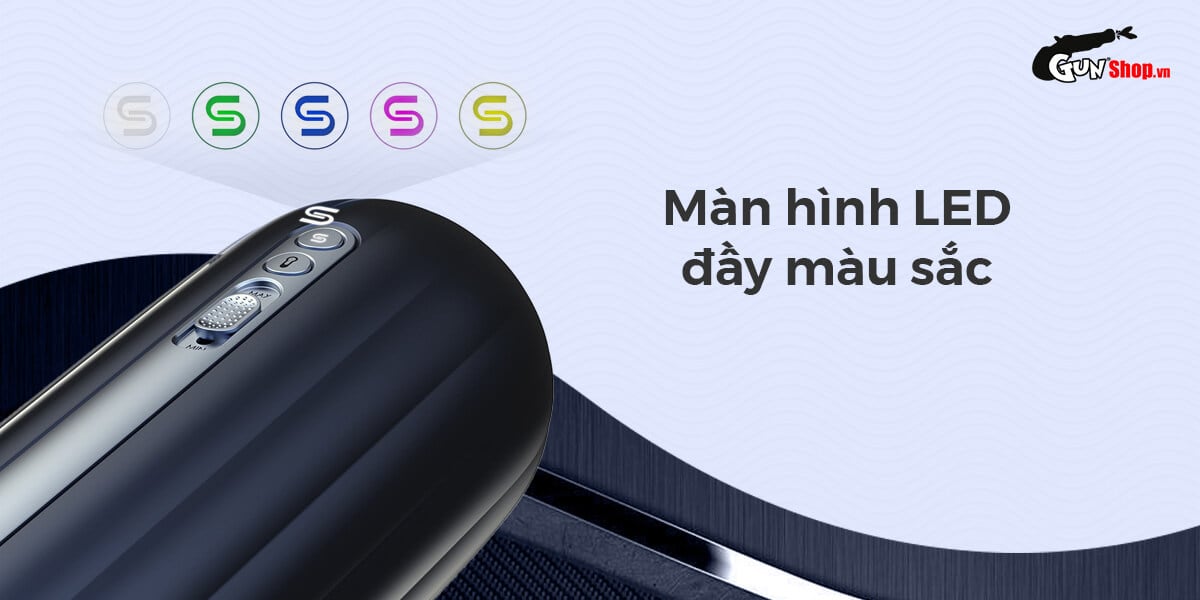 Âm đạo giả Svakom Hannes Neo co bóp sưởi ấm điều khiển app chất liệu silicon