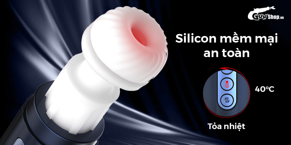 Âm đạo giả Svakom Hannes Neo co bóp sưởi ấm điều khiển app chất liệu silicon