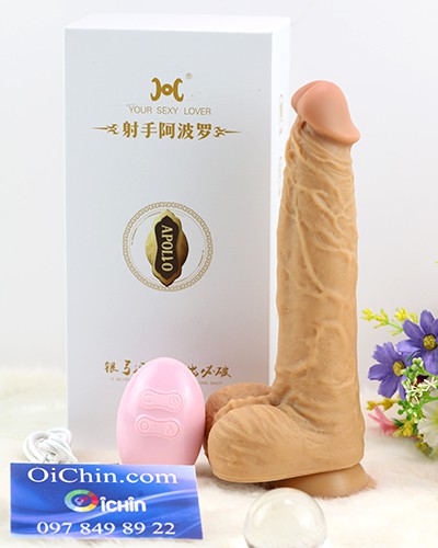 Dương vật giả APOLO-A rung thụt tỏa nhiệt gắn tường