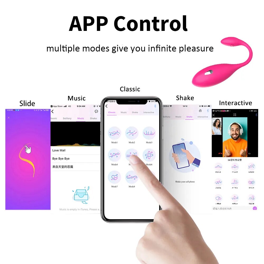 Trứng rung sốc điện Levett điều khiển từ xa qua app Bluetooth