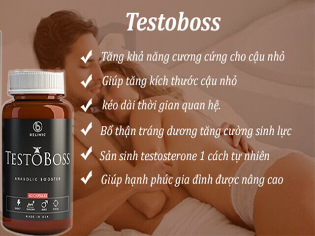 Thuốc Testoboss USA tăng sinh lý phái mạnh hiệu quả an toàn