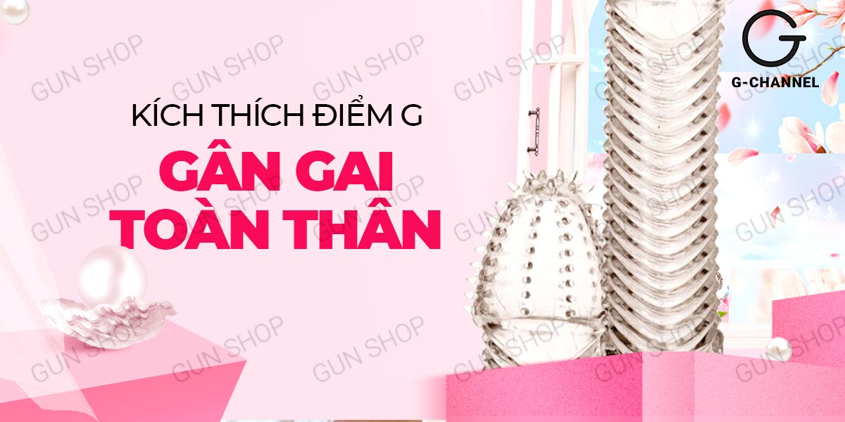 Bao cao su đôn dên tăng kích thước Aichao - Gân gai (Hộp màu nâu)