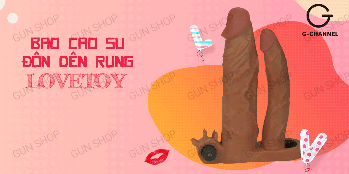 Bao cao su đôn dên rung mạnh Lovetoy 2 đầu kích thích hấp dẫn Bao cao su đôn dên rung mạnh Lovetoy 2 đầu kích thích hấp dẫn
