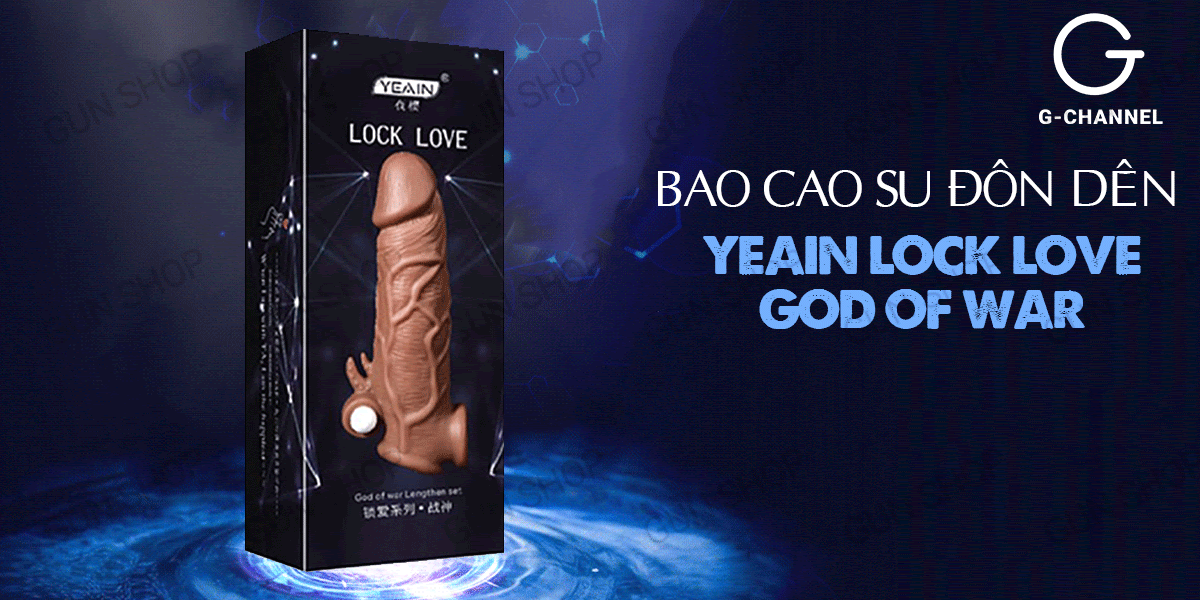 Bao cao su đôn dên Yeain Lock Love God of War rung tăng kích thước