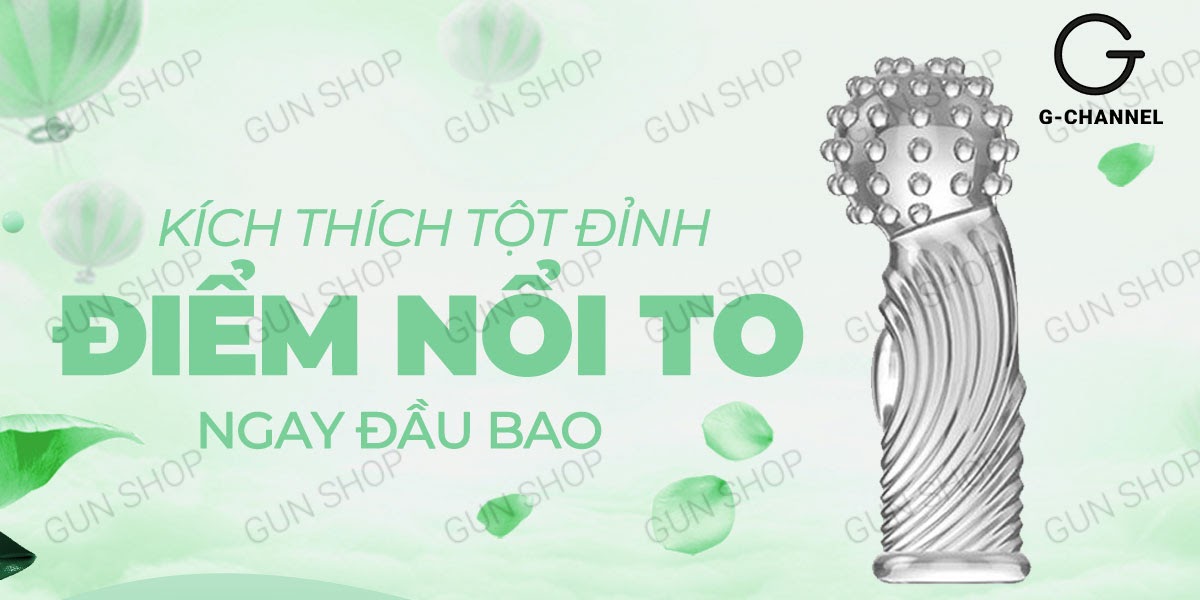Bao cao su ngón tay Aichao gai lớn tăng khoái cảm cho bạn tình