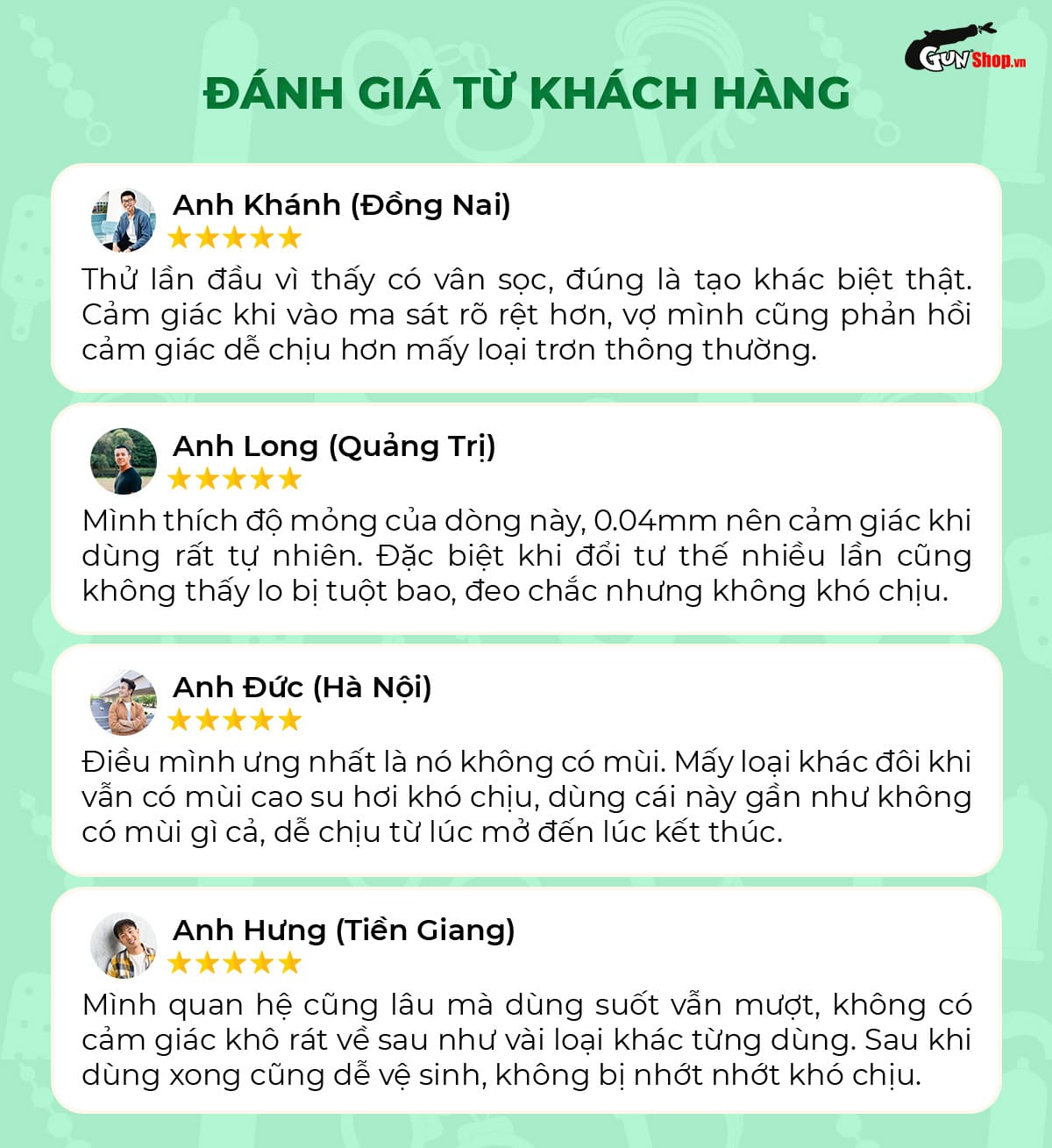 Đánh giá từ khách hàng về bao cao su Okamoto Harmony