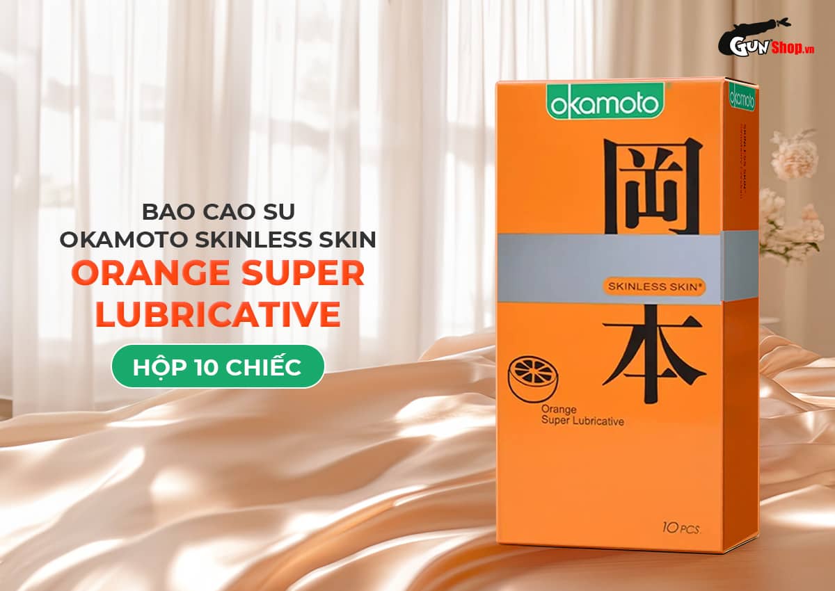 Bao cao su Okamoto Skinless Skin Orange Super Lubricative chính hãng tại Chúng tôi