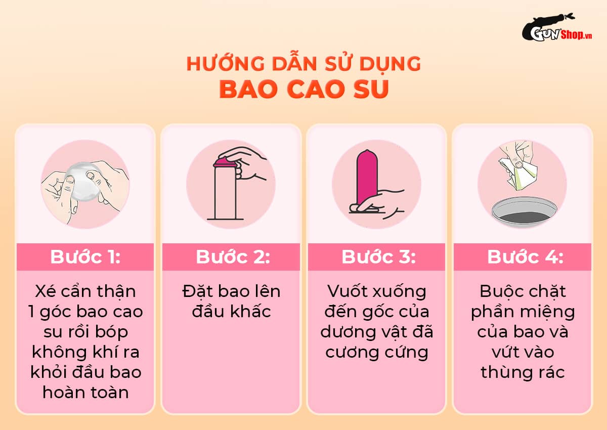 Hướng dẫn cách sử dụng Bao cao su Okamoto Skinless Skin Orange Super Lubricative