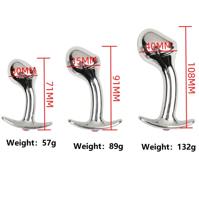 Phích cắm hậu môn inox dương vật giả cao cấp an toàn