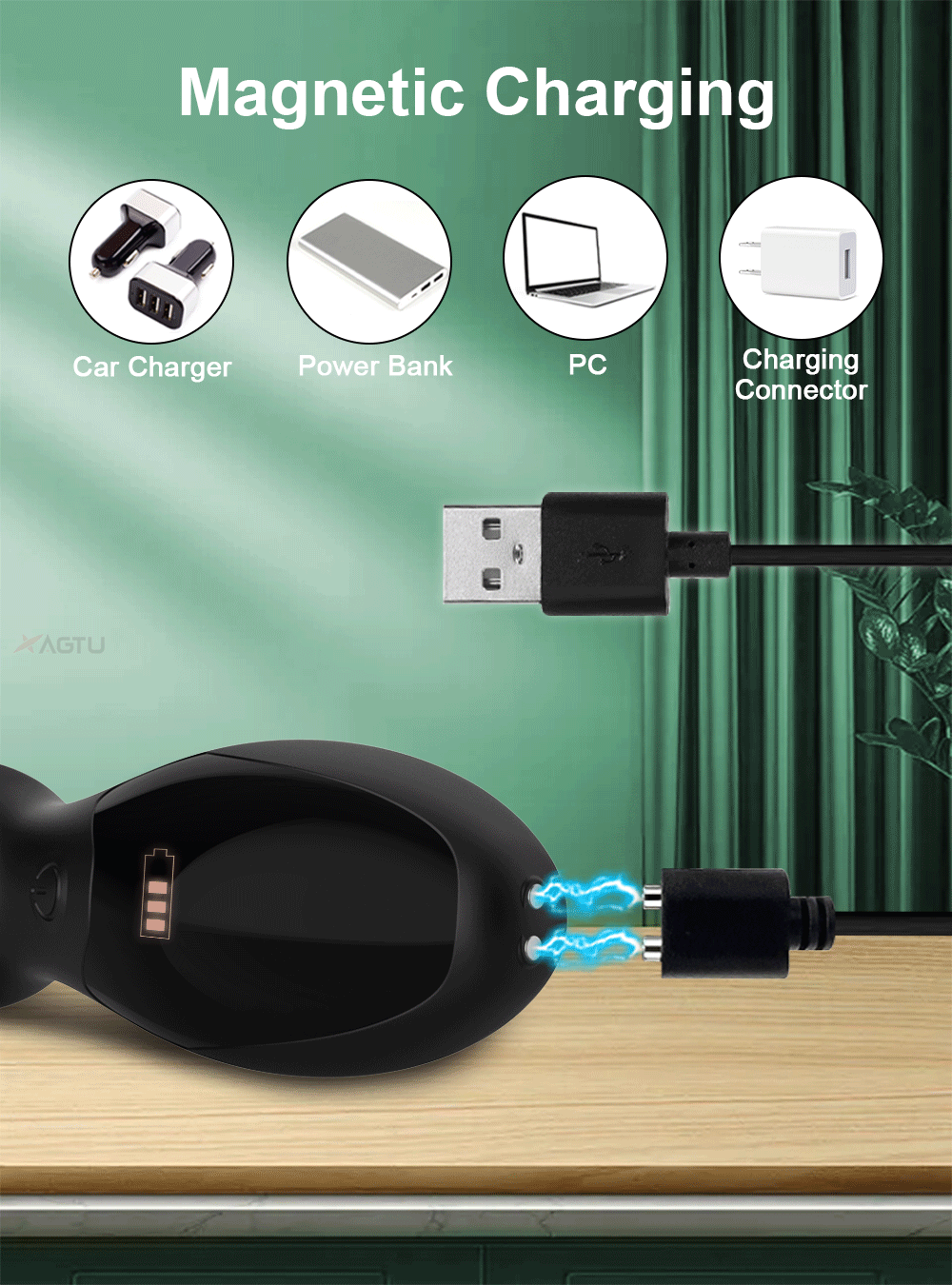 Que rung hậu môn massage tuyến tiền liệt màn hình Led
