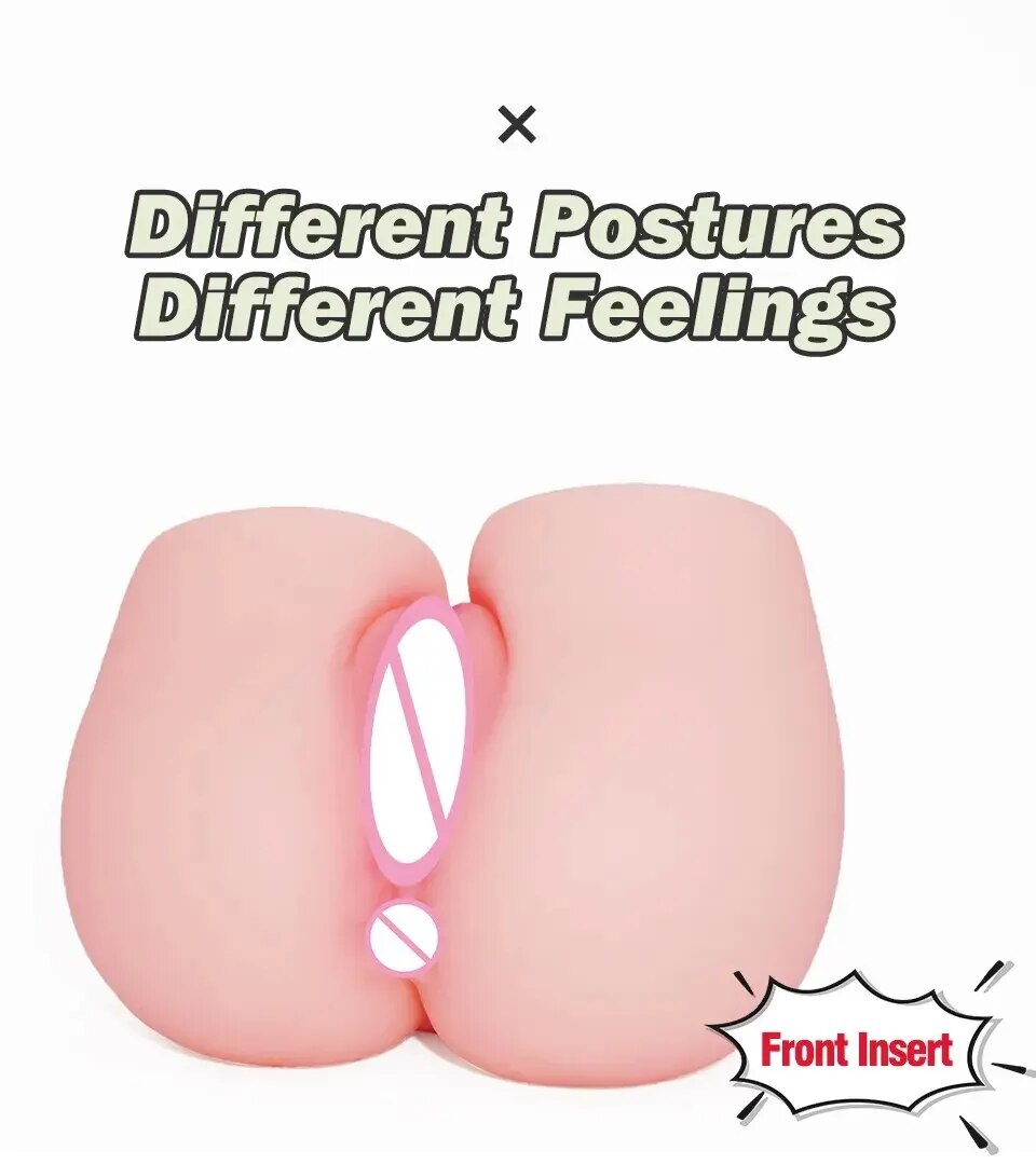 Búp bê tình dục phụ nữ toàn bộ, mông lớn 3D với âm đạo đa kênh, đồ chơi tình dục nam giới, ống tự sướng cho nam