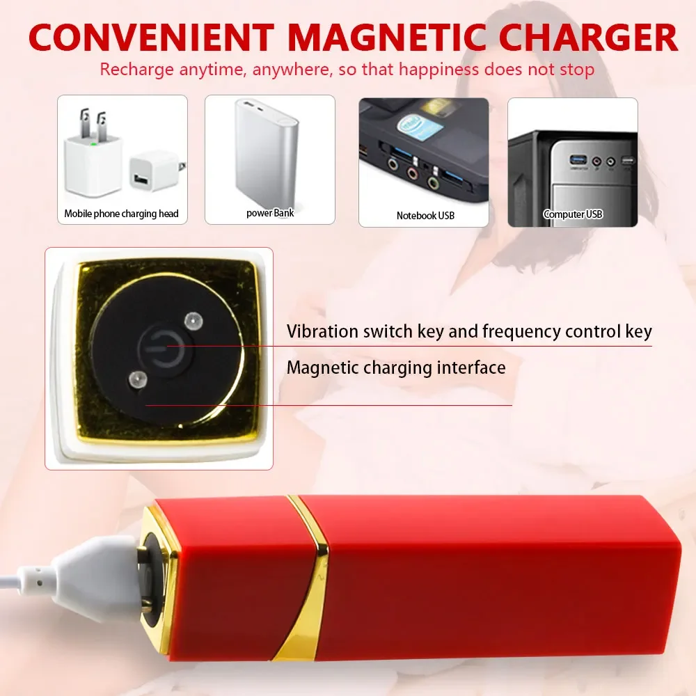 Trứng rung tình yêu hình thỏi son sạc USB giá rẻ tiện lợi
