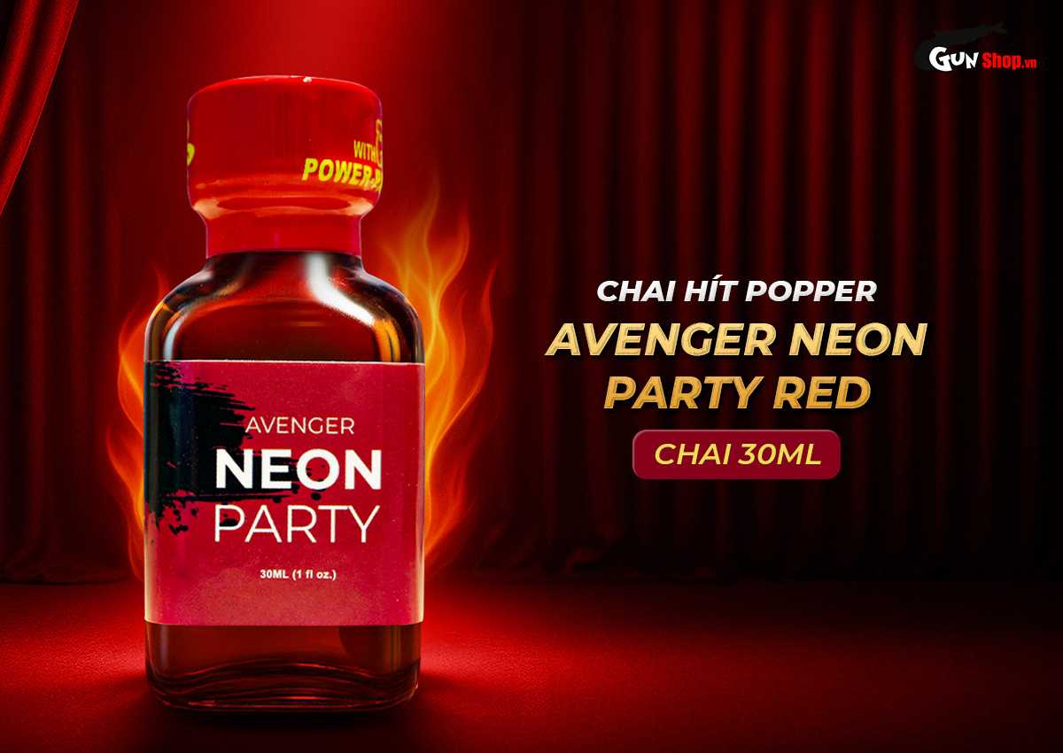 Popper Avenger Neon Party Red 30ml cho cặp đôi đồng tính