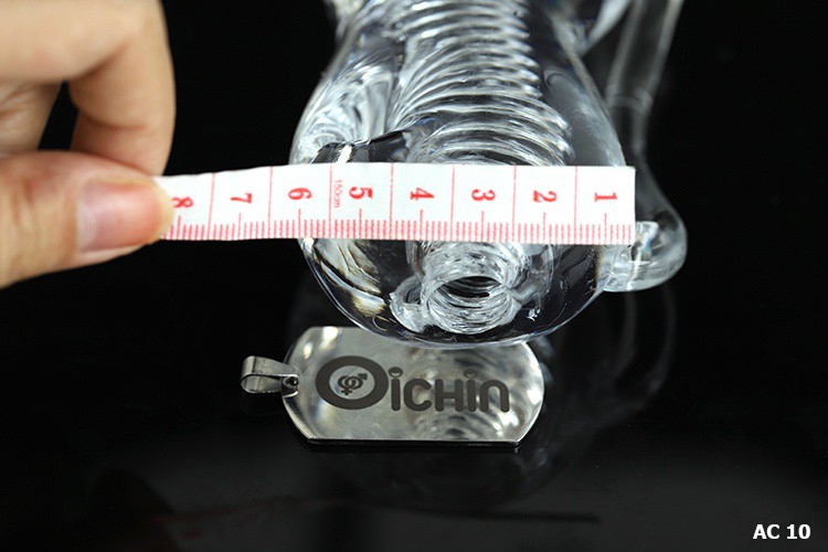 cốc thủ dâm trong suốt có thể co giãn để vừa vặn với mọi kích thước dương vật