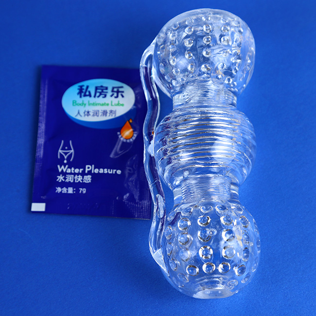 cốc thủ dâm trong suốt có thiết kế bên trong vô số nhú mềm và gợn sóng silicone