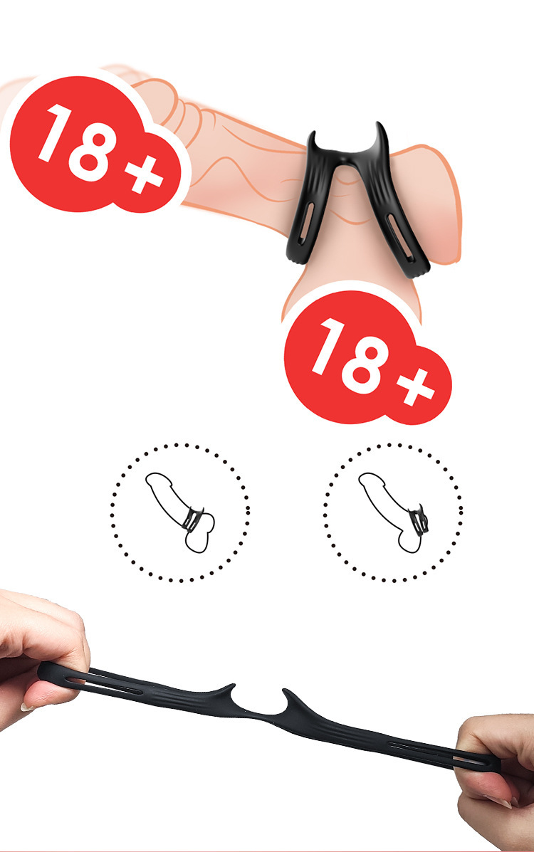 Vòng đôi silicon Cock Ring đeo cu dương vật kéo dài thời gian cậu nhỏ