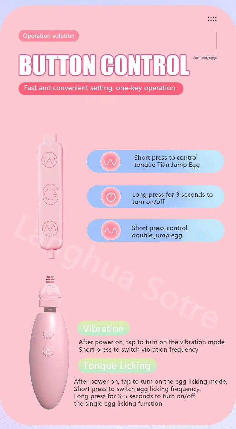Trứng rung Jiuuy 2 đầu lưỡi liếm 3 in 1 điều khiển từ xa