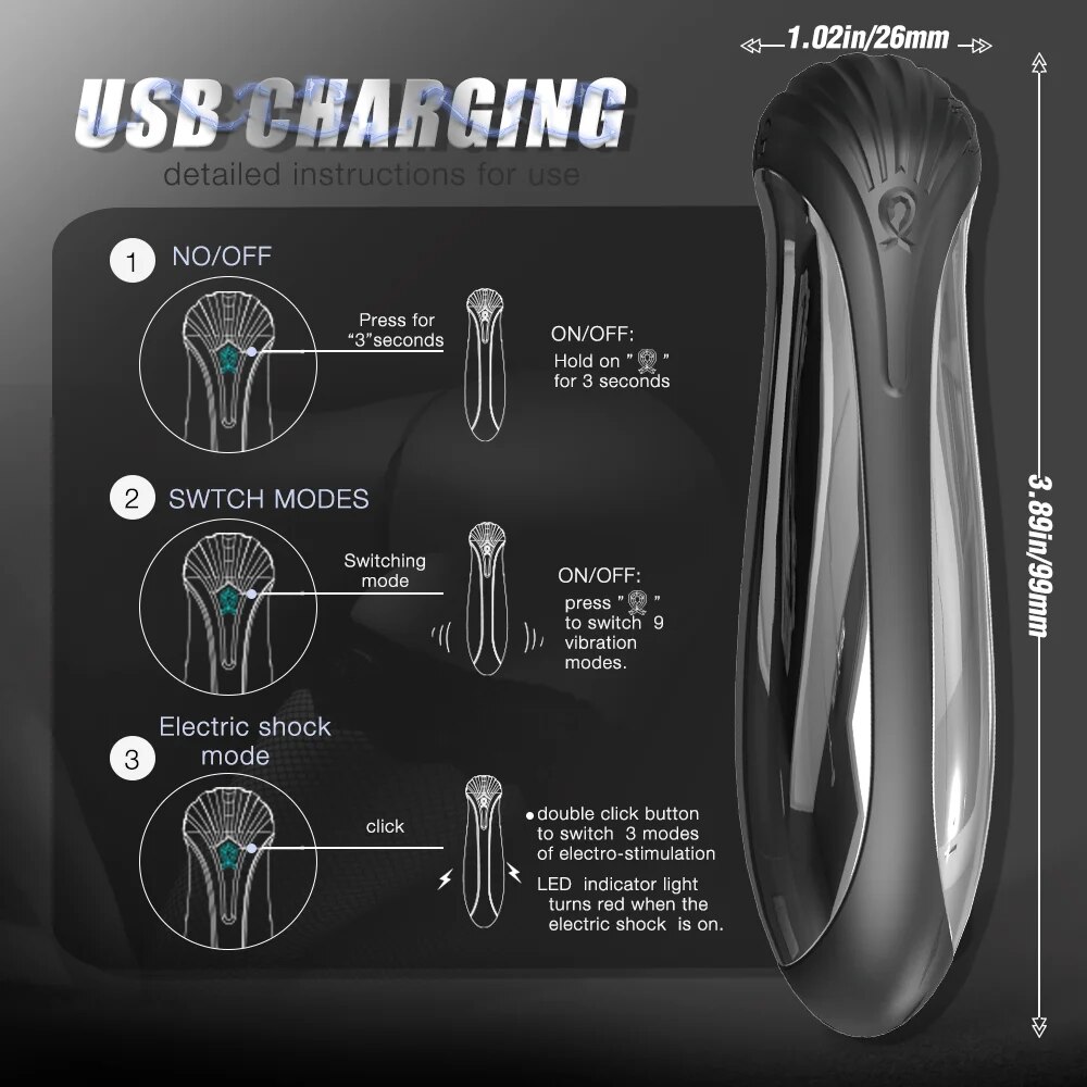 Trứng rung sốc điện S-Hande Poison Dart mini nhỏ gọn sạc USB