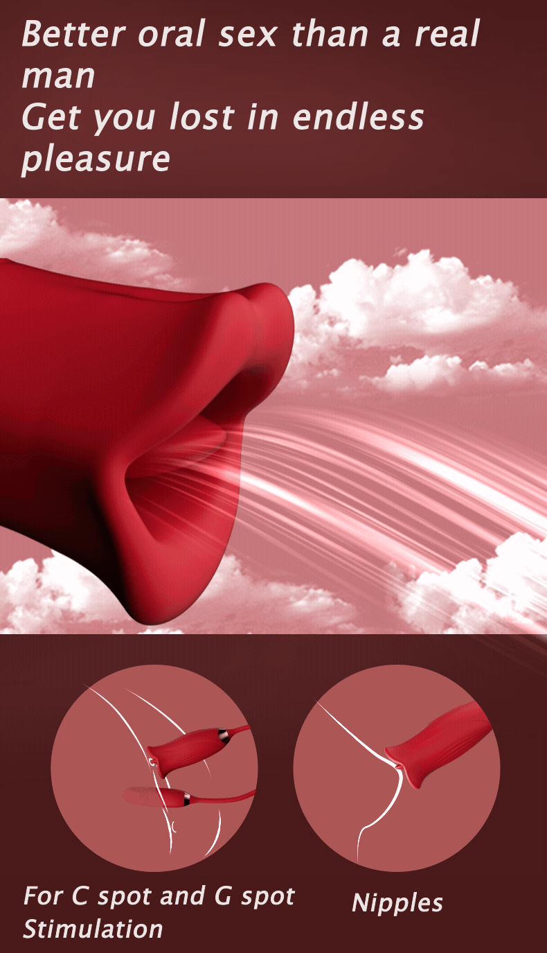 Trứng rung hoa hồng rung thụt hút điểm G liếm oral sex đa năng