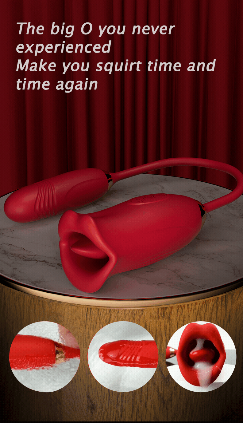 Trứng rung hoa hồng rung thụt hút điểm G liếm oral sex đa năng