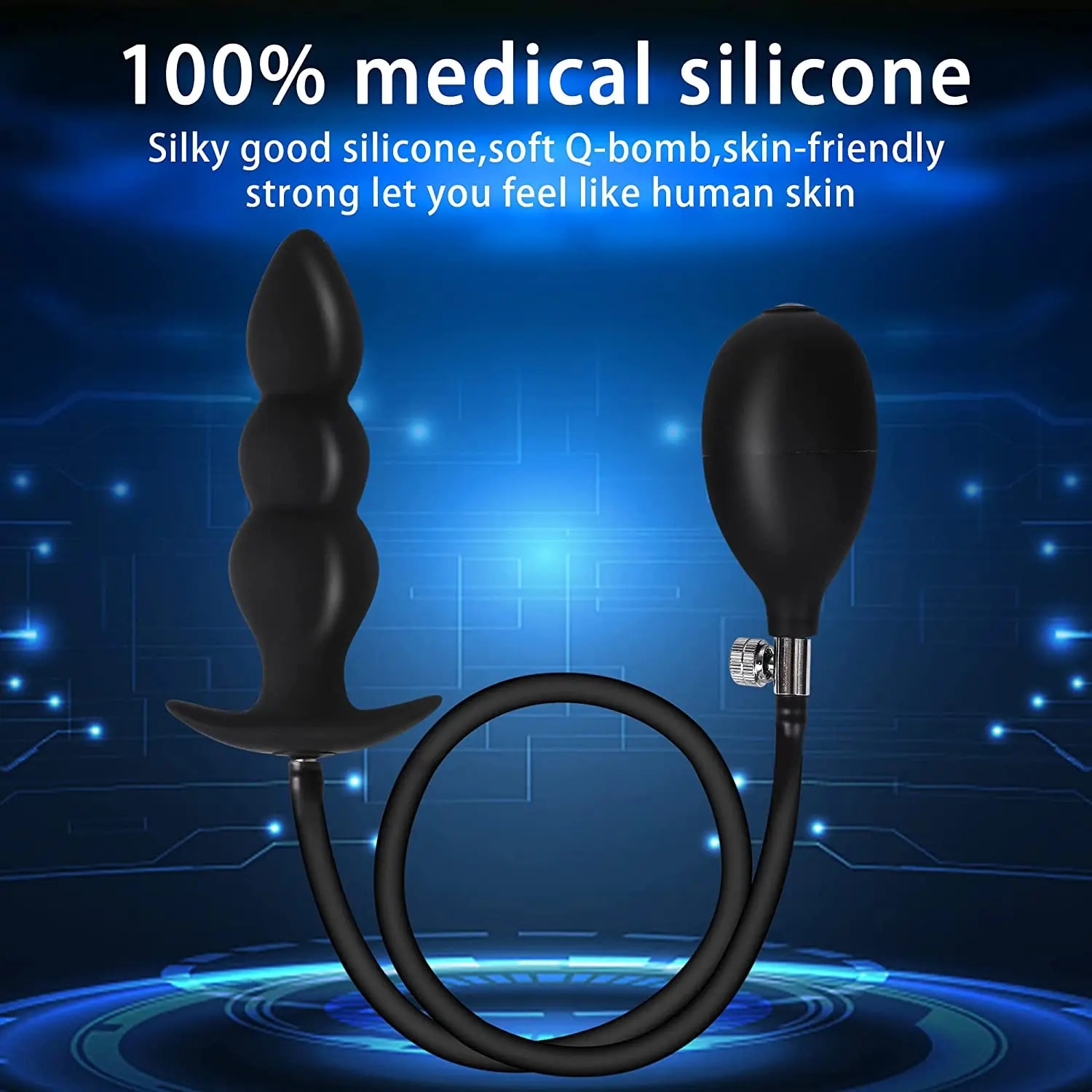 Phích cắm hậu môn bơm hơi Hannibal phình to siêu lớn kích thích