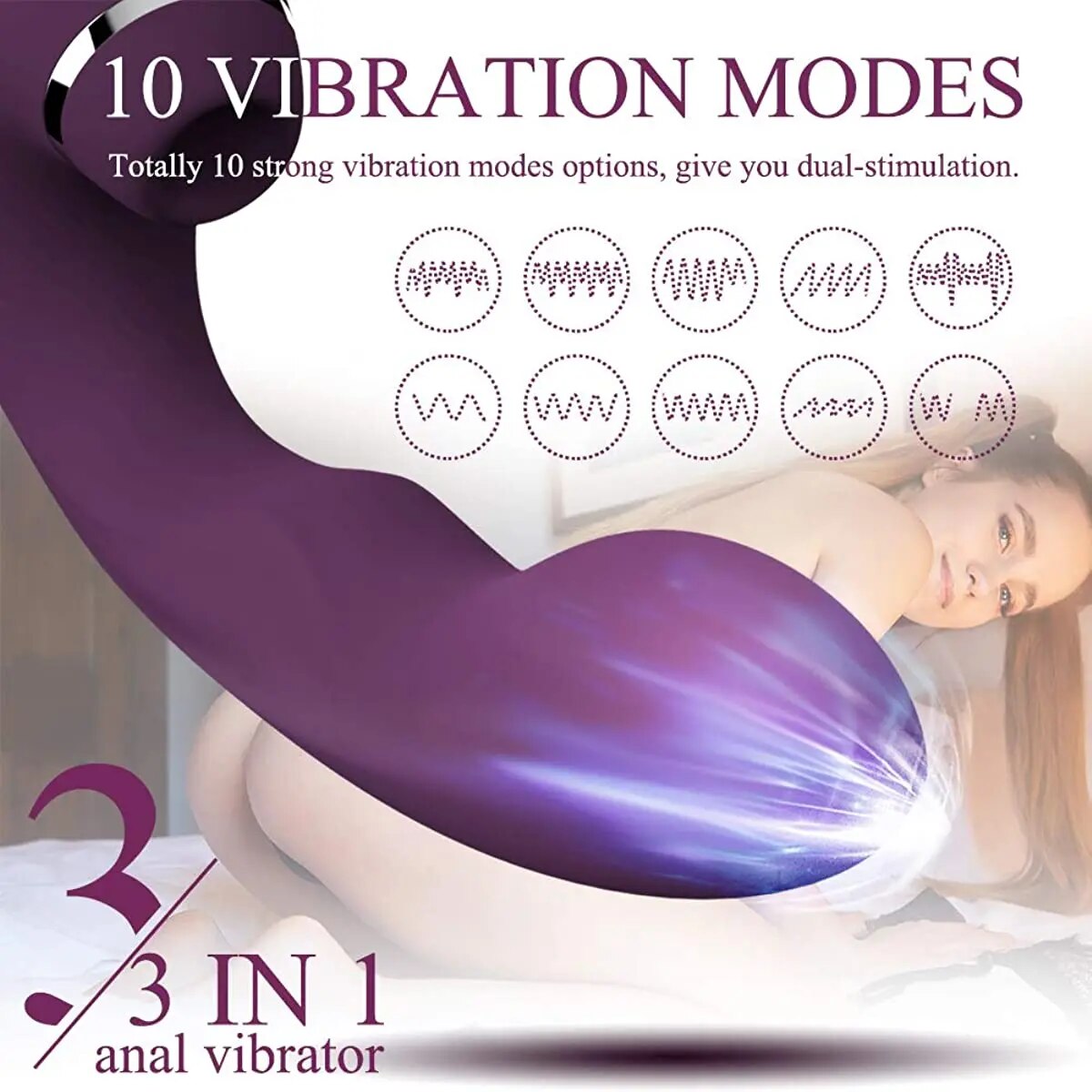 Dương Vật Giả 3 Trong 1 Rung Hút Kích Thích Âm Đạo Hột Lê Điểm G