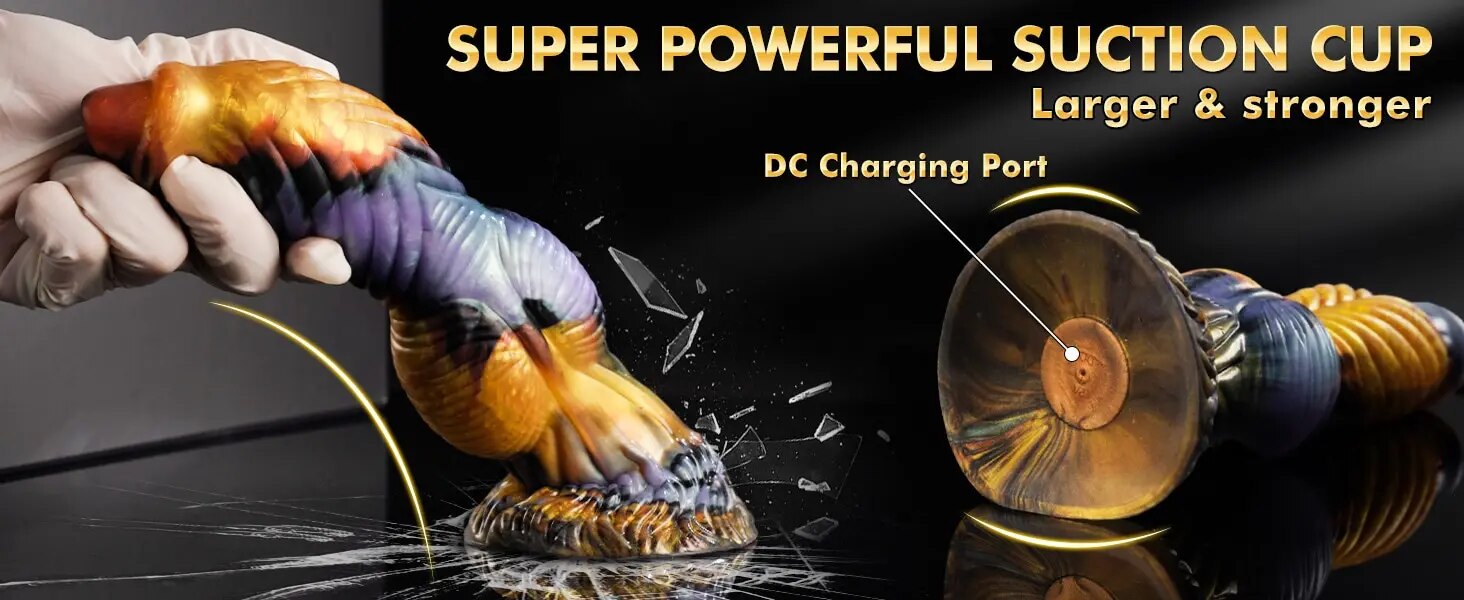 Dương vật giả dính tường rung thụt mạnh giả chim phượng hoàng
